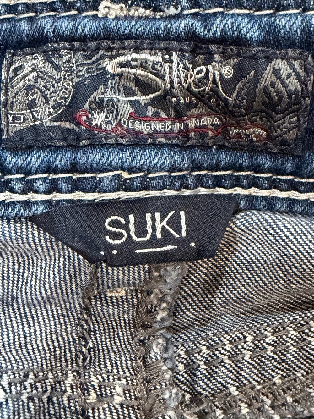 Silver Jeans Suki Women’s Size 29x33 Bootcut Medium Wash Mid Rise Thick Stitch - Picture 10 of 13